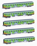 L.S. Models LS96034 - N 5-tlg. Personenwagen-Set Alpen-Sylt-Express, Ep. VI